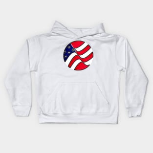 American Flag Sketch Kids Hoodie